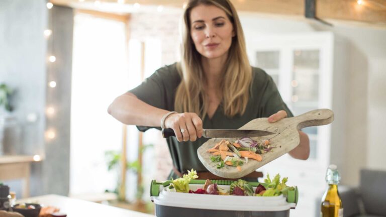 Making compost from food scraps at home