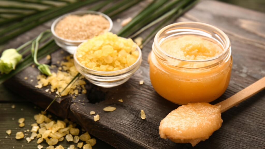 Honey almond face scrub